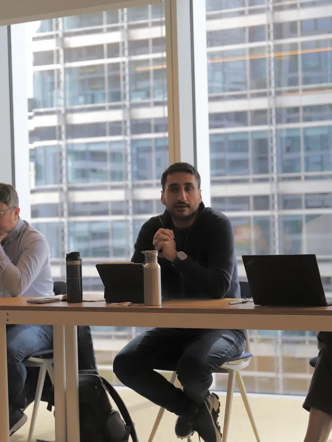 Partner briefing session with founders